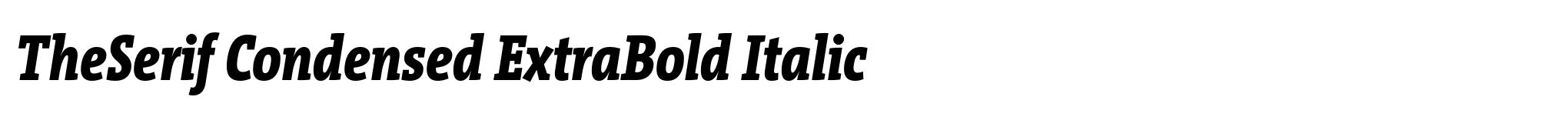 TheSerif Condensed ExtraBold Italic image